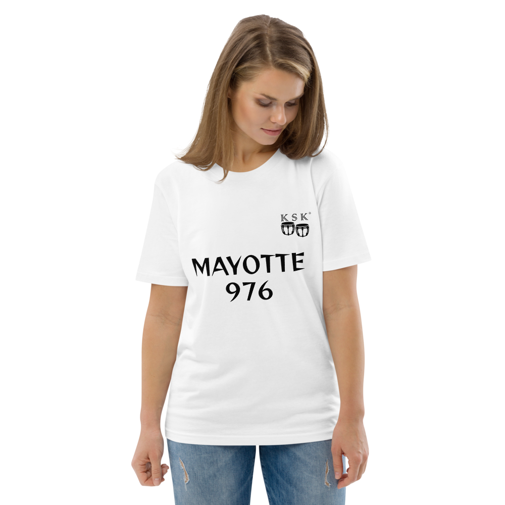 T-SHIRT UNISEXE EN COTON BIOLOGIQUE "MAYOTTE 976" *choix de couleurs