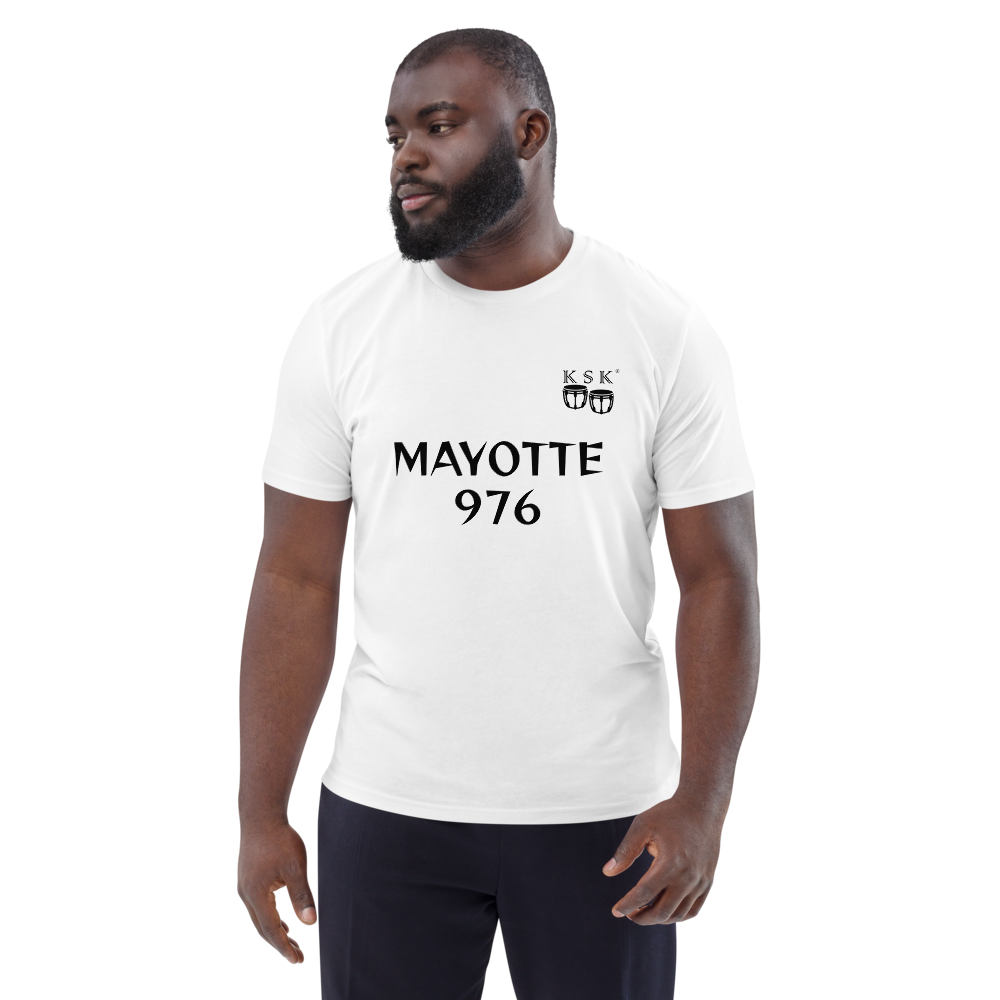 T-SHIRT UNISEXE EN COTON BIOLOGIQUE "MAYOTTE 976" *choix de couleurs